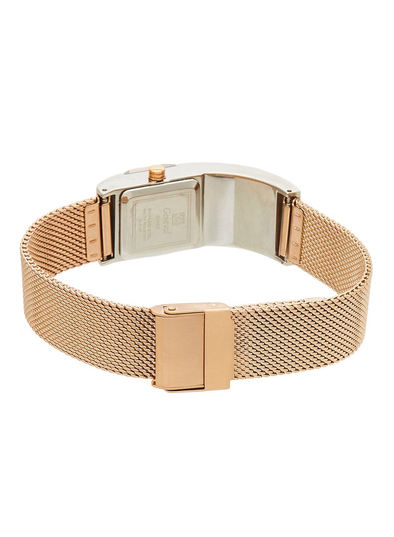 جينيفال من سويسرا ساعة يد ستانلس ستيل بعقارب طراز GLS124QCRW للنساء - Image 3