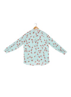 Juicy Couture Flamingo Printed Shirt Light Blue/Red  - Image 2