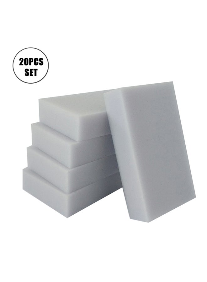 20-Piece Cleaning Sponges Set Grey 20x10x12cm - Image 1
