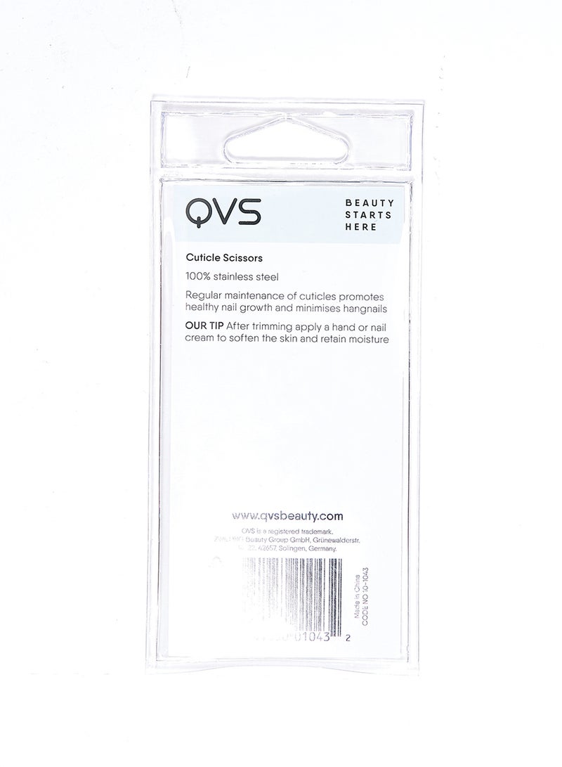 QVS - Curved Cuticle Scissors Silver - Image 1