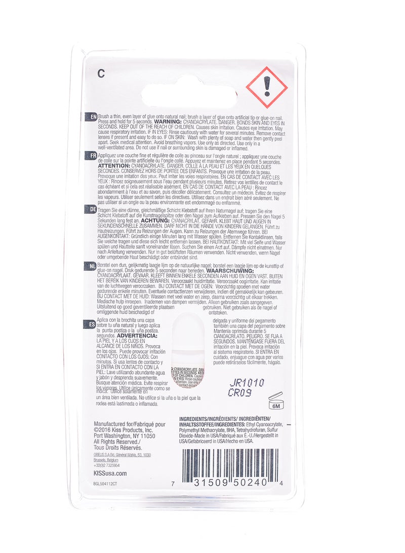 KISS - Brush-On Nail Glue Clear - Image 1