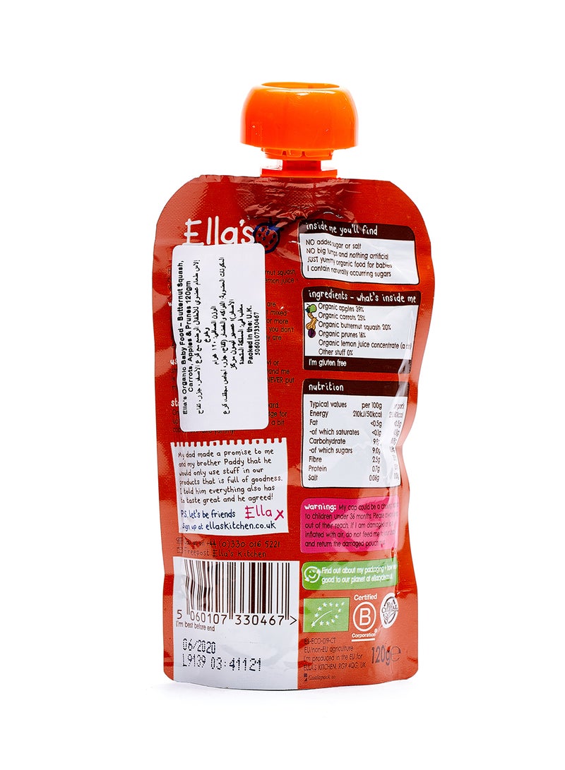 Ella’s kitchen - Carrots Apple Prunes Squash 120grams - Image 1