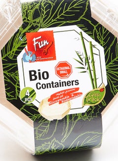 Fun 4-Piece Bio Small Containers White  - Image 2