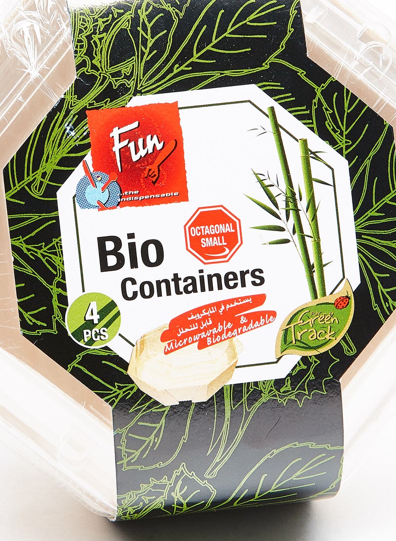 Fun 4-Piece Bio Small Containers White  - Image 2