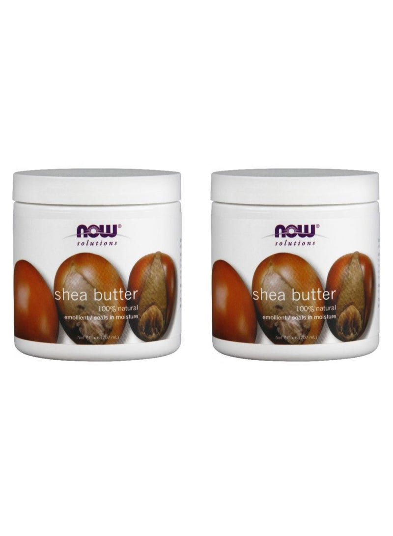 Now Foods 2 Pack Organic Shea Butter 414ml - Image 1