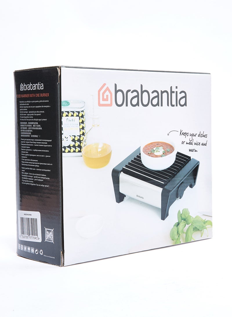 brabantia Foodwarmer With 1 Burner Black/Silver 21x18.6x8.2cm - Image 2