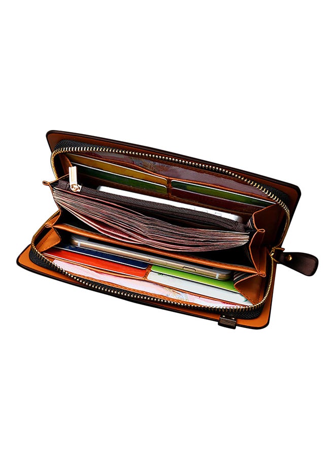 Vow - Leather Zip Around Wallet Brown - Image 1