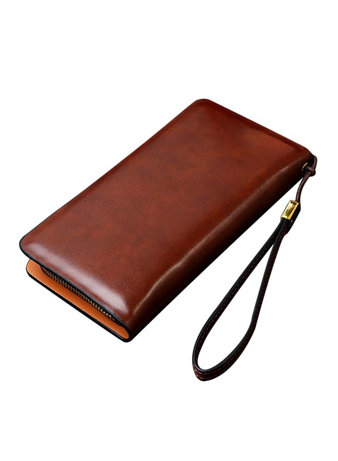Vow - Leather Zip Around Wallet Brown - Image 1