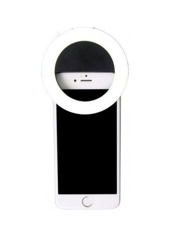 LED Flash Ring Shape Selfie Light Black - Image 3