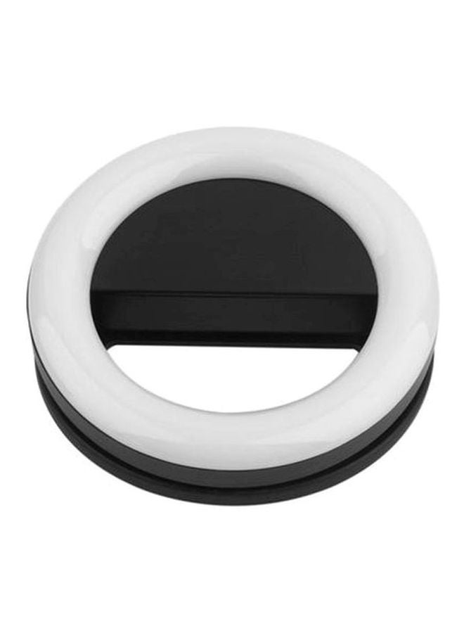 LED Flash Ring Shape Selfie Light Black - Image 1