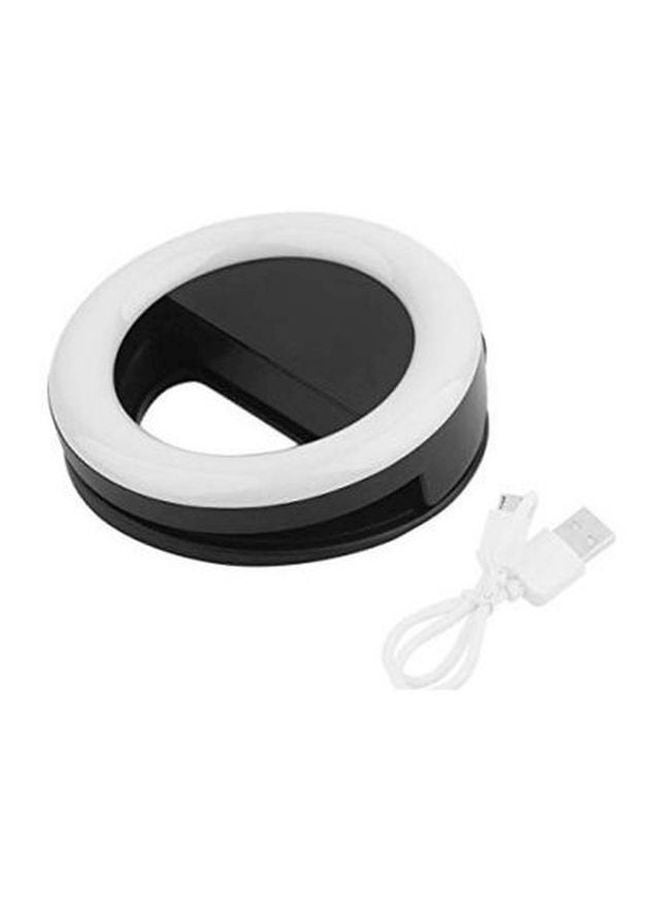 LED Flash Ring Shape Selfie Light Black - Image 2