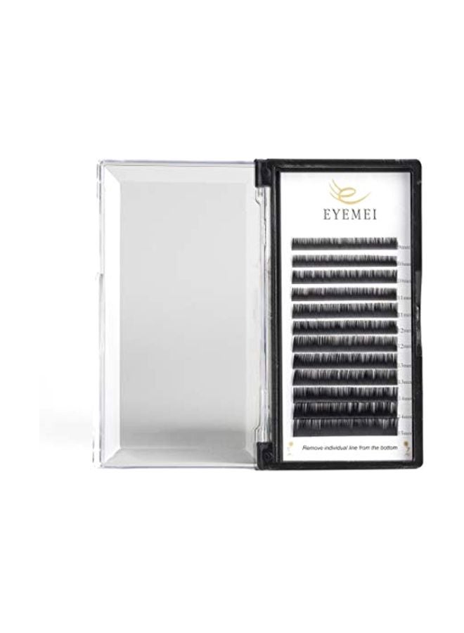 EYEMEI - 12-Row Eyelash Extensions Black - Image 1