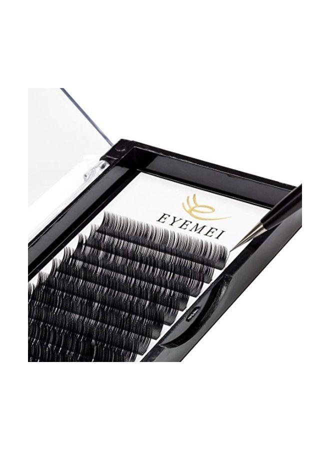EYEMEI - 12-Row Eyelash Extensions Black - Image 1