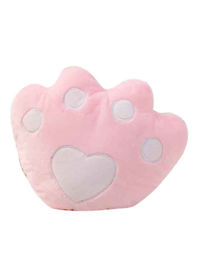 LED Light Paw Design Soft Decorative Pillow polyester Pink/White 