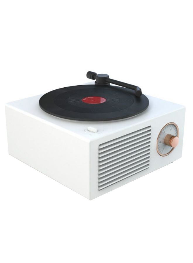 B10 Atomic Bluetooth Retro Vinyl Speaker Elegant White/Black - Image 1