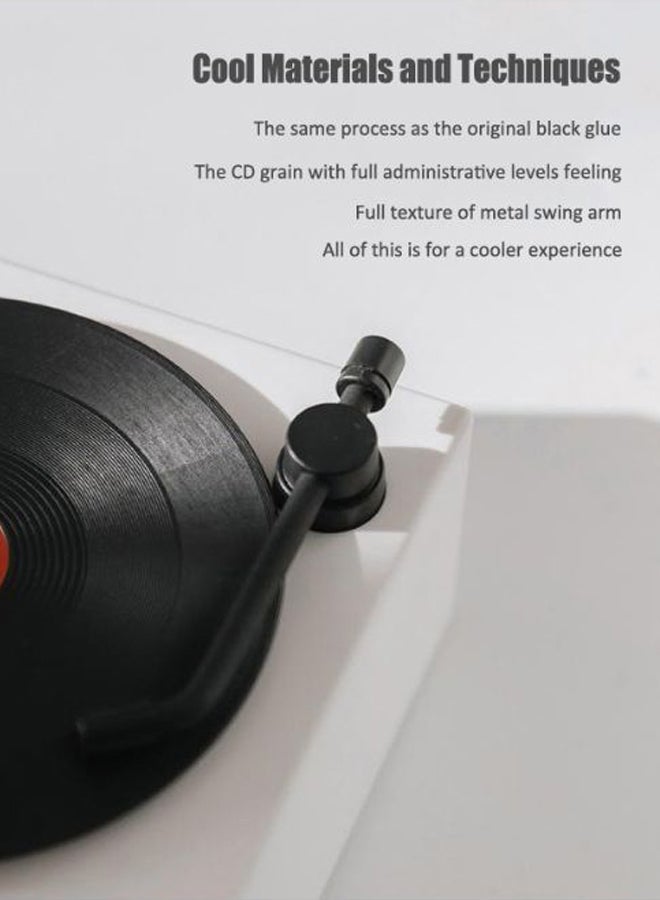 B10 Atomic Bluetooth Retro Vinyl Speaker Elegant White/Black - Image 2