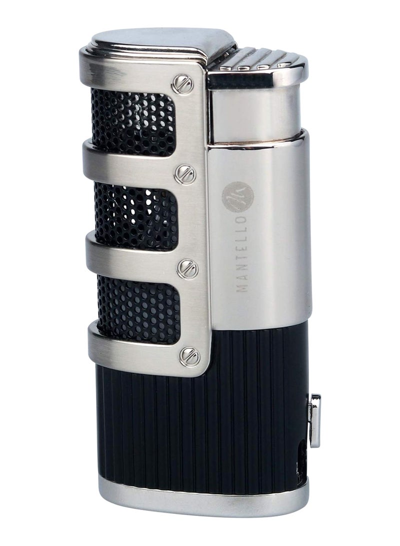 Mantello Cigars Triple Jet Flame Butane Torch Lighter - Image 1