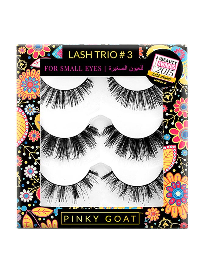 PINKY GOAT Lash Trio 3 Pack Black  - Image 1
