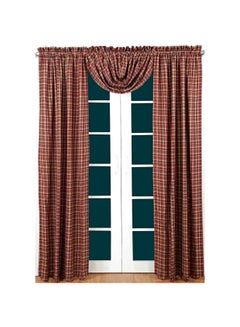 VHC Brands Printed Balloon Patterned Window Valance Red/Brown/Beige 60x15inch 