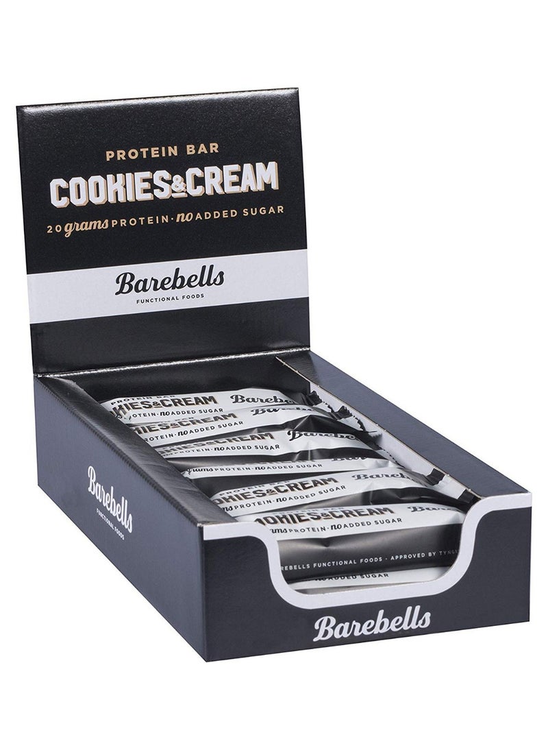 Barebells Cookies And Cream Protein Bar of 55g Pack Of 12  - Image 3