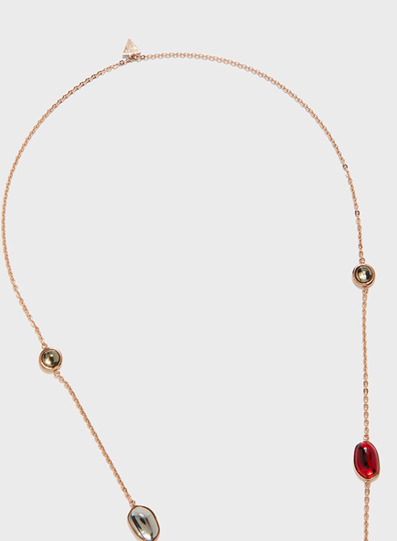 GUESS Glamchic Stones Long Necklace - Image 3