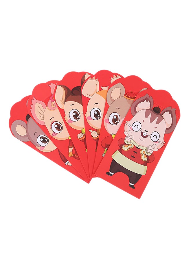 6-Piece 2020 Chinese Mouse Rat Envelopes Red - v1576493138/N32751546A_1