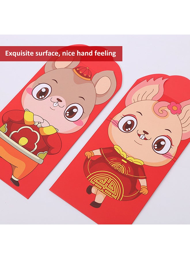 6-Piece 2020 Chinese Mouse Rat Envelopes Red - v1576493140/N32751546A_3