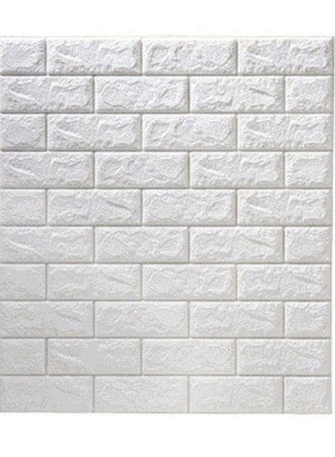 Generic Self Adhesive Waterproof 3D Wall Paper White 77x70cm  - Image 1