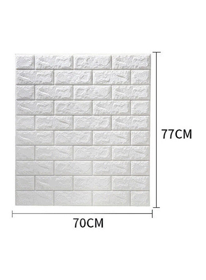 Generic Self Adhesive Waterproof 3D Wall Paper White 77x70cm  - Image 2