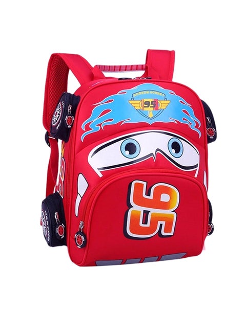 حقيبة ظهر أنيقة من البوليستر أحمر