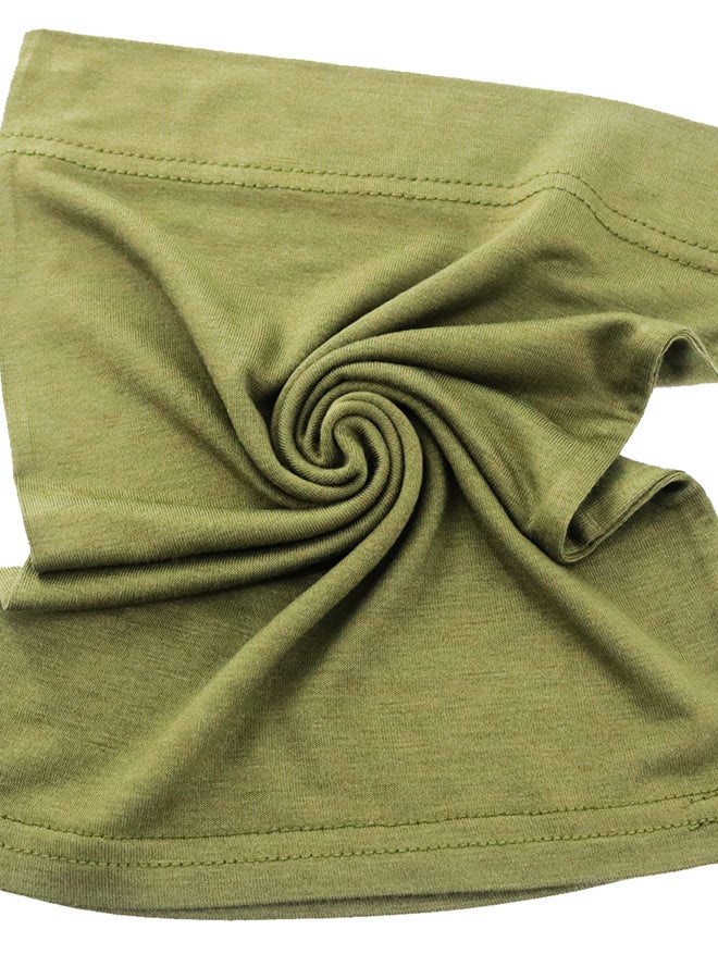 Generic Solid Design Shaela Scarf Hijab Green  - Image 3