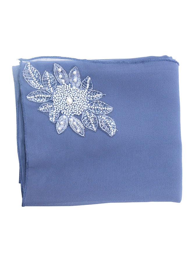 Soft Fabric Hijab Gray Blue - Image 1