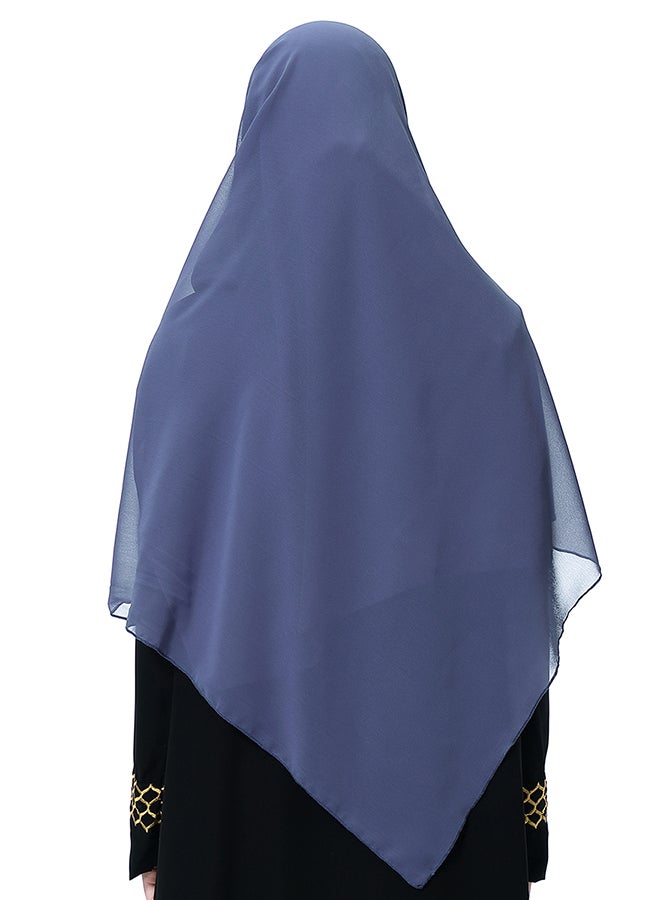 Soft Fabric Hijab Gray Blue - Image 3