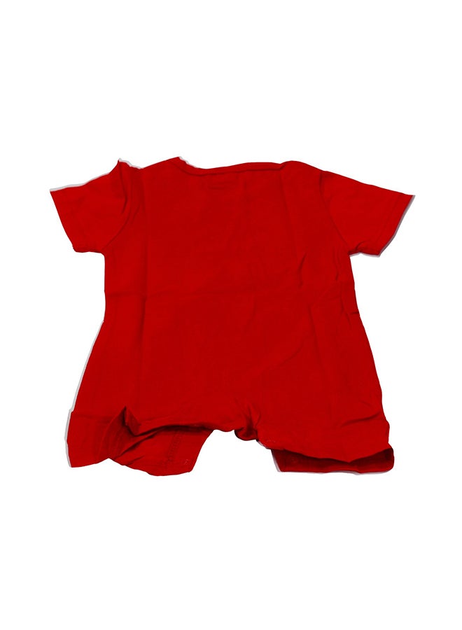 anabubu Short Sleeve Jumpsuit Red  - Image 2