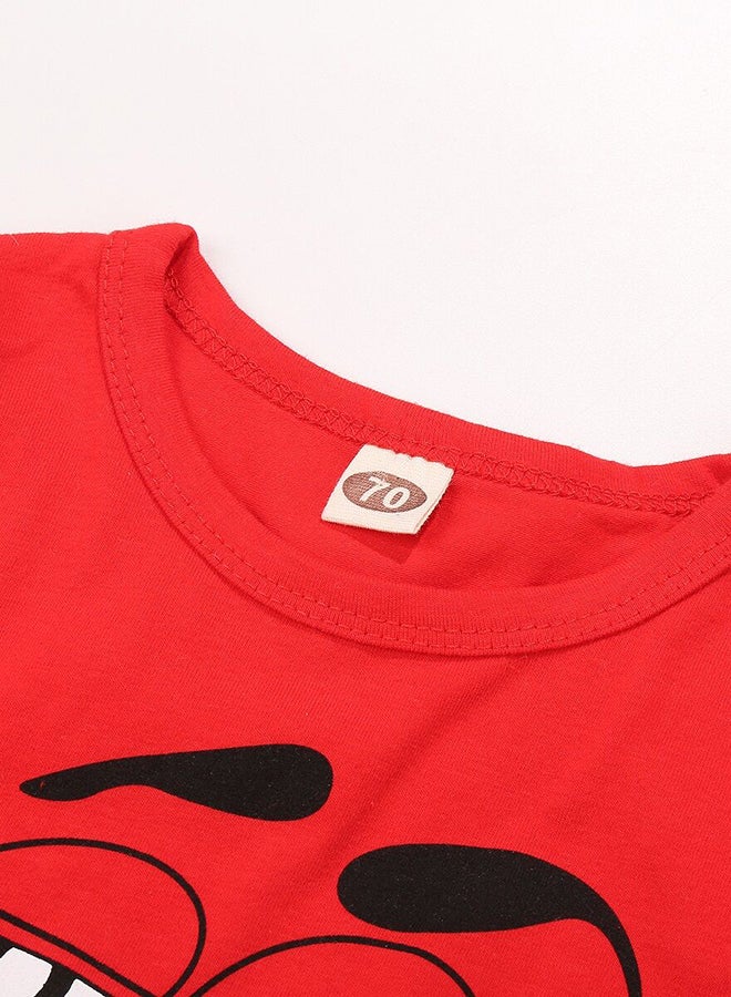 anabubu Short Sleeve Jumpsuit Red  - Image 3