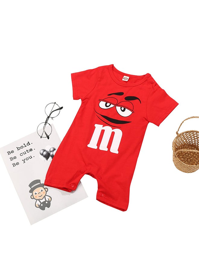 anabubu Short Sleeve Jumpsuit Red  - Image 5