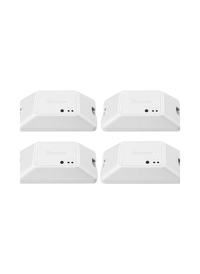 SONOFF 4-Piece Intelligent On/Off Wifi Control Switch Set White 3x20x10cm - Image 1
