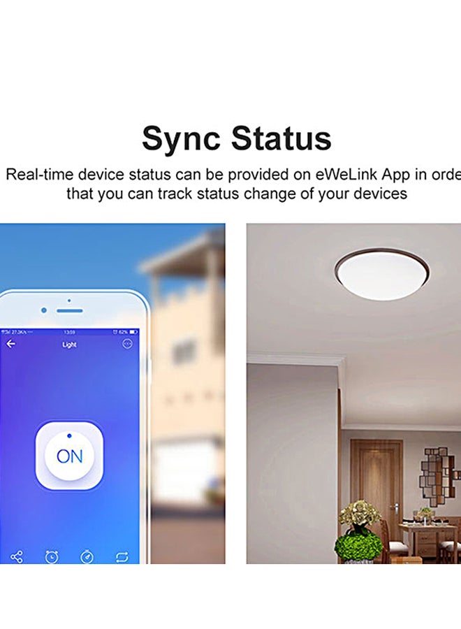 SONOFF 4-Piece Intelligent On/Off Wifi Control Switch Set White 3x20x10cm - Image 2