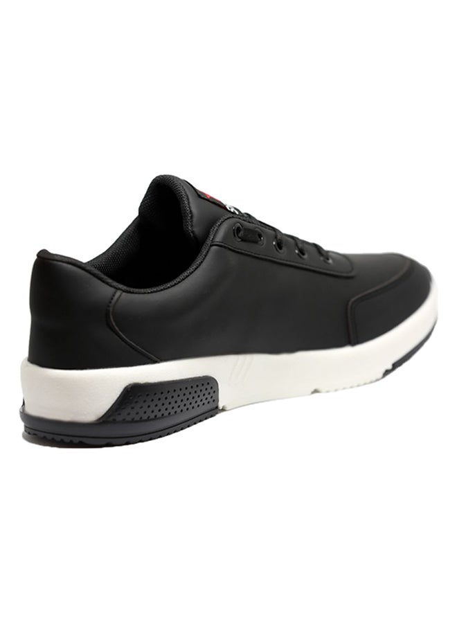 Combination Lace Up Low Top Sneakers Black