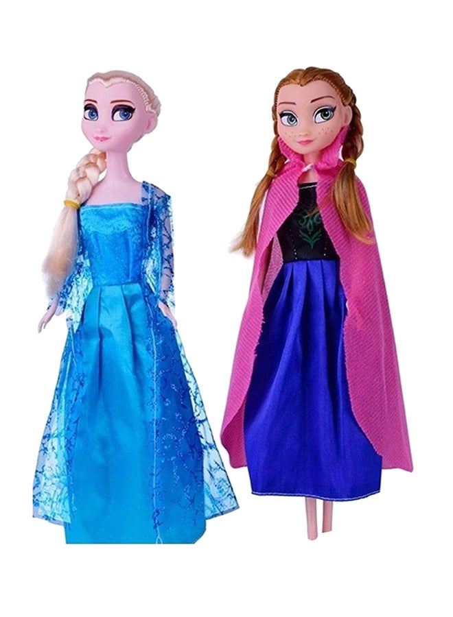 دستنير دمية أزياء الأميرة إلسا وآنا من فيلم Frozen 28.5سم - Image 1