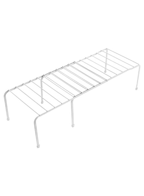 Expandable Shelf Cabinet Rack Storage White