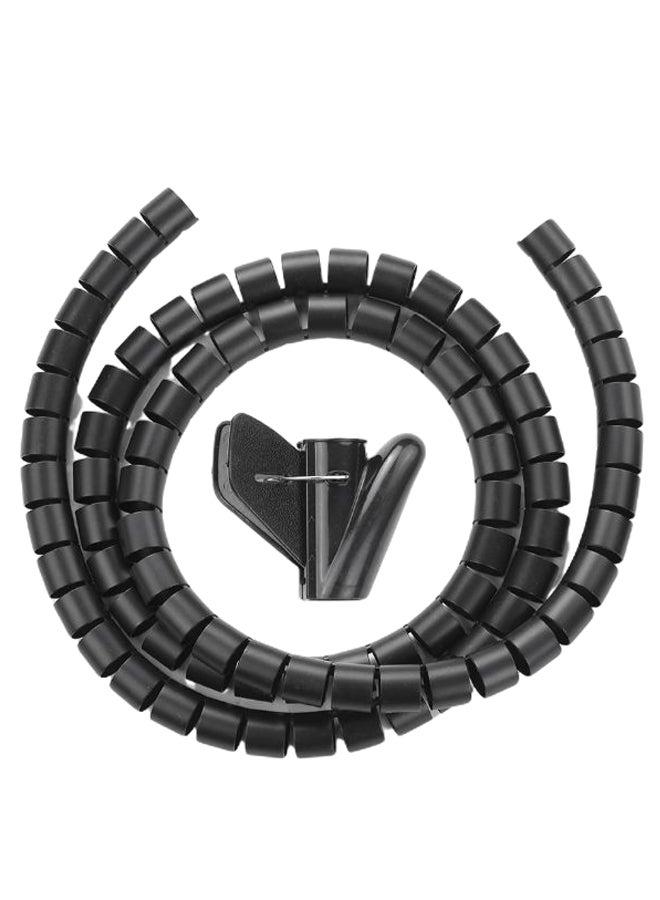 Wire Wrap Cord Organizer Cable Tube Black 20mm