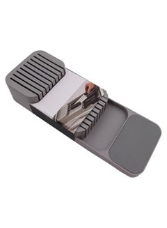 In-Drawer Knife Block Organizer Tray Grey