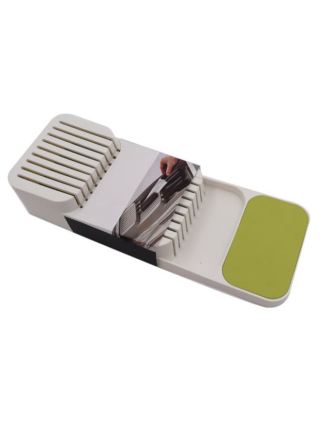 In-Drawer Knife Block Organizer Tray Beige