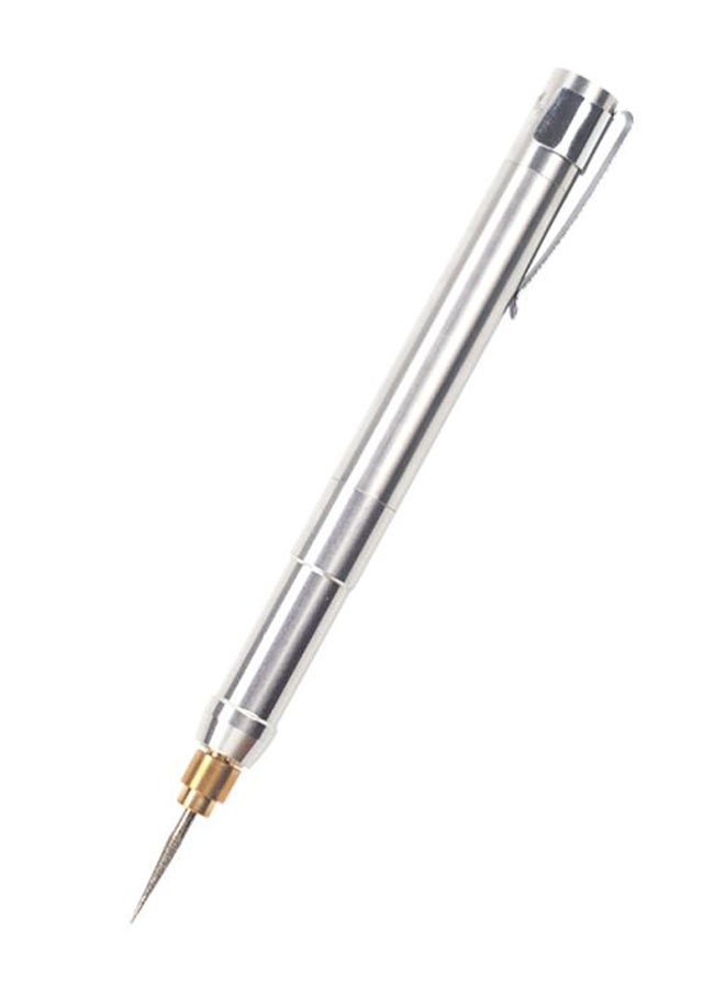 Handheld Mini Rotary Grinding Pen Silver 