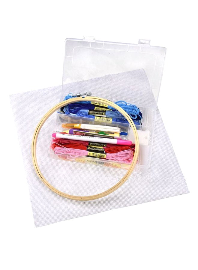 Embroidery Cross Stitch Starter Kit With Storage Box Multicolour - Image 2