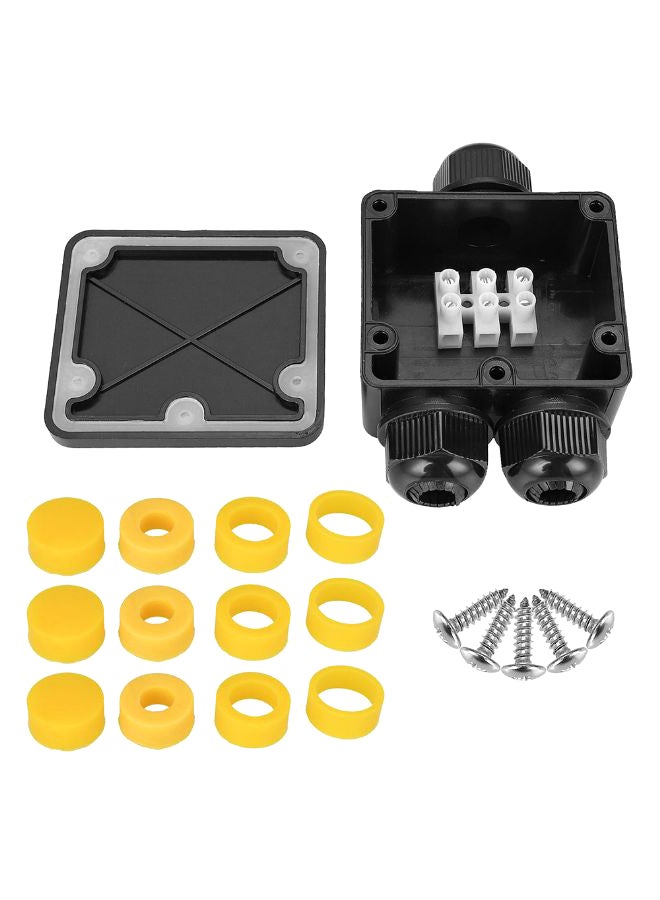 Underground Cable Line Wires Power Cord Connector Junction Box Black/Yellow/Silver - Image 1