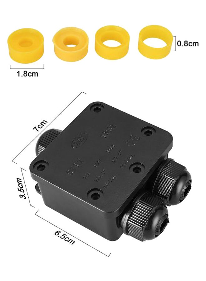 Underground Cable Line Wires Power Cord Connector Junction Box Black/Yellow/Silver - Image 2