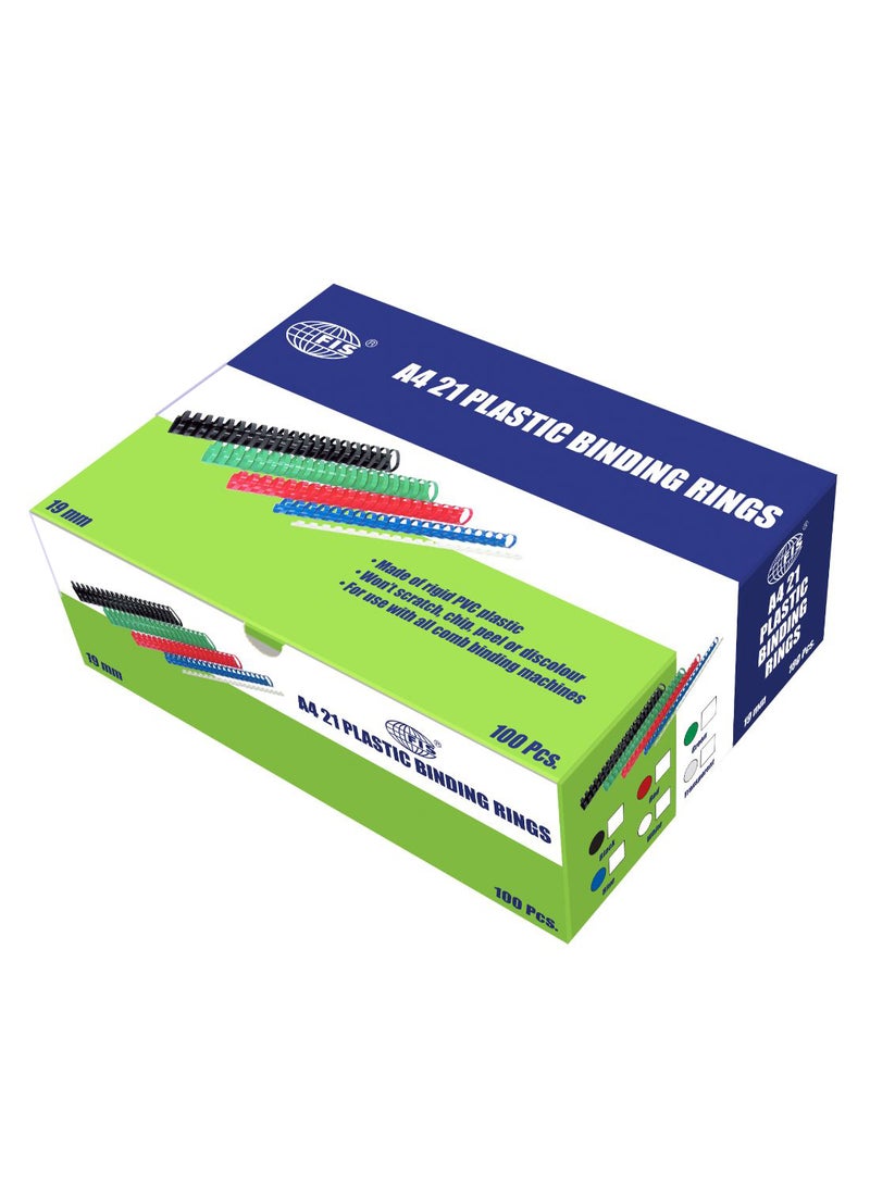 FIS 100-Piece Binding Ring Set Green - Image 3