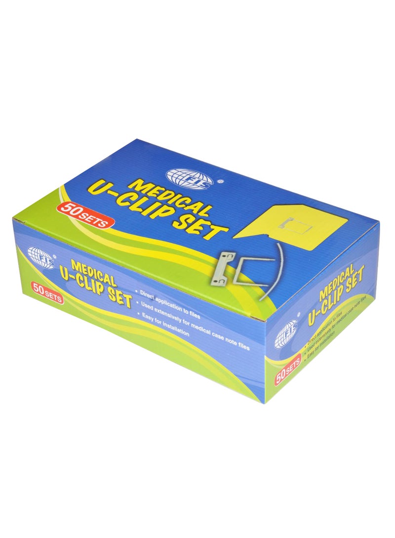 FIS 50-Piece Medical U-Clip Set White - Image 2